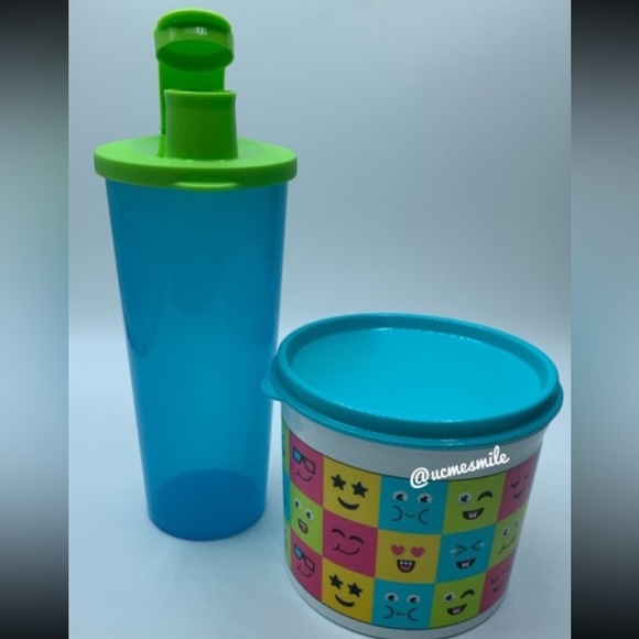 Tupperware Emoji Faces Lunch Set - Picture 1 of 4